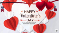 White Valentine's Day Celebration Digital Display Video template