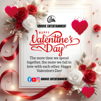 White Valentine's Day Celebration Instagram Post template