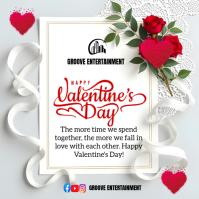 White Valentine's Day Celebration Instagram Post Instagram-bericht template