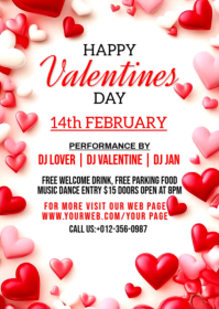 White Valentine's Day Event A6 template