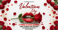 White Valentine's Day Event Facebook Shared Image template