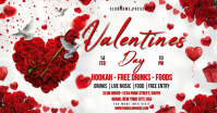 White Valentine's Day Event Facebook Shared Image template