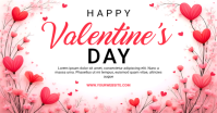 White Valentine's Day Facebook Shared Image template