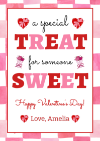 White Valentine's Day Greeting A4 template