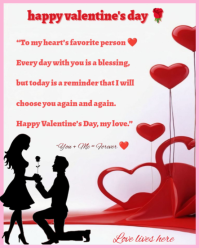 White Valentine's Day Instagram Portrait template