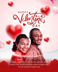 White Valentine's Day Instagram Portrait template