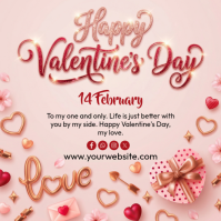 White Valentine's Day Instagram Post template