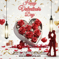 White Valentine's Day Instagram Post template