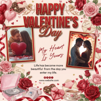 White Valentine's Day Instagram Post template