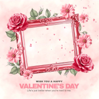 White Valentine's Day Instagram Post Video template