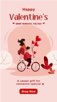 White Valentine's Day Instagram Reel Video template