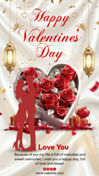 White Valentine's Day Instagram Story template