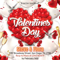 White Valentine's Day Invitation Instagram Post Video template