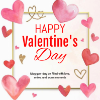 White Valentine's Day Logo template