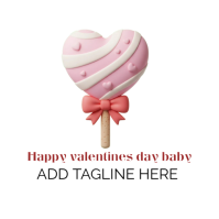 White Valentine's Day Logo template