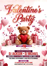 White Valentine's Day Party A4 Video template