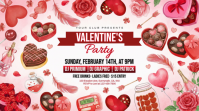 White Valentine's Day Party Digital Display template