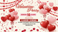 White Valentine's Day Party Digital Display template