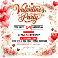 White Valentine's Day Party Instagram Post template
