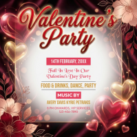 White Valentine's Day Party Instagram Post template