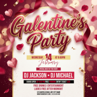 White Valentine's Day Party Instagram Post template