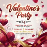 White Valentine's Day Party Instagram Post template