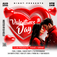 White Valentine's Day Party Instagram Post template