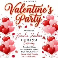 White Valentine's Day Party Instagram Post template