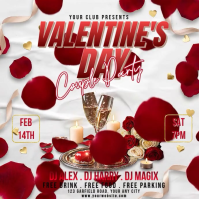 White Valentine's Day Party Instagram Post Video template