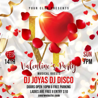 White Valentine's Day Party Instagram Post Video template