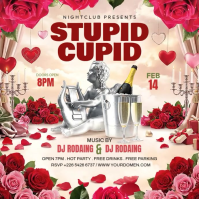 White Valentine's Day Party Instagram Post Video template