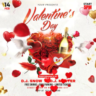 White Valentine's Day Party Instagram Post Video template