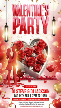 White Valentine's Day Party Instagram Story template
