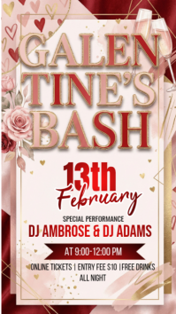 White Valentine's Day Party Instagram Story template