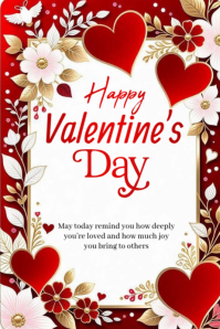 White Valentine's Day Poster template