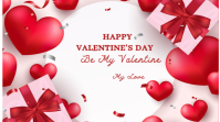 White Valentine's Day Presentation Presentasi (16:9) template