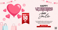 White Valentine's Day Sale Facebook Shared Image template