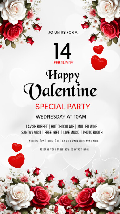 White Valentine's Day Sale Instagram Story Instagram-verhaal template