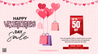 White Valentine's Day Sale Twitter Post template