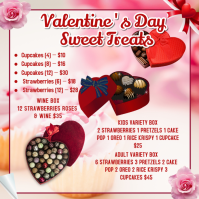 White Valentine's Day Sweet Treats Instagram Post template