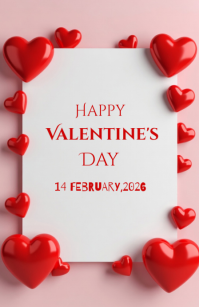 White Valentine's Day Tabloid template