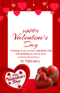 White Valentine's Day Tabloid template
