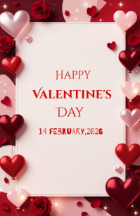 White Valentine's Day Tabloid template