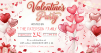 White Valentine's Party Facebook Shared Image template