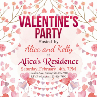 White Valentine's Party Instagram Post template