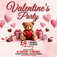 White Valentine's Party Instagram Post template