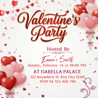White Valentine's Party Instagram Post template