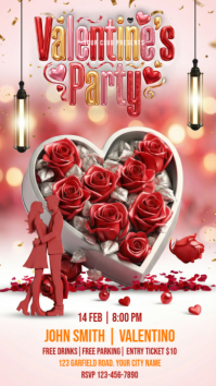 White Valentine's Party Instagram Story template