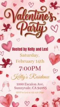 White Valentine's Party Instagram Story Instagram-Story template