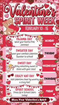 White Valentine's Spirit Week Instagram Story template